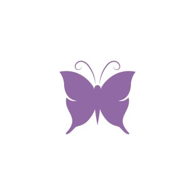 Güzellik Kelebeği illüstrasyon logo şablon vektör tasarımı