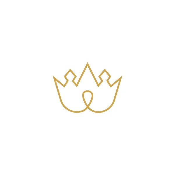 Corona Ilustración Logo Plantilla Vector Diseño — Vector de stock