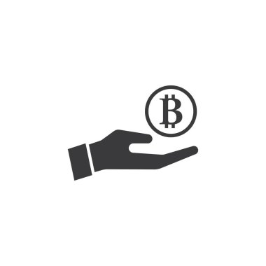 Para birimi el ve para simgesi düz tasarım