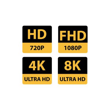 4K Ultra HD vektör düz tasarım