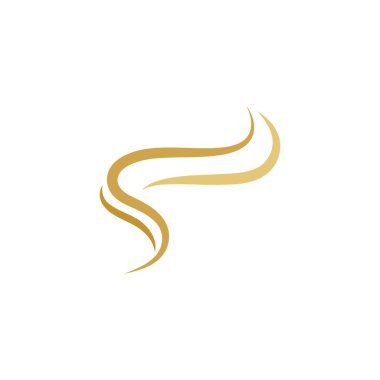 Saç dalgası logo vektör şablonu