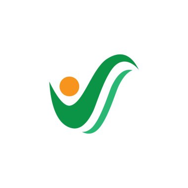 Sağlıklı Yaşam insanları logo şablon tasarımı