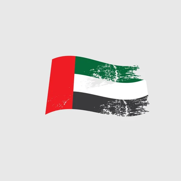 Uni Emirate Arab Flag Illustration Vector Flat Design — Stock Vector