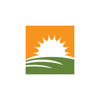 güneş ilüstrasyon logo vektör şablonu