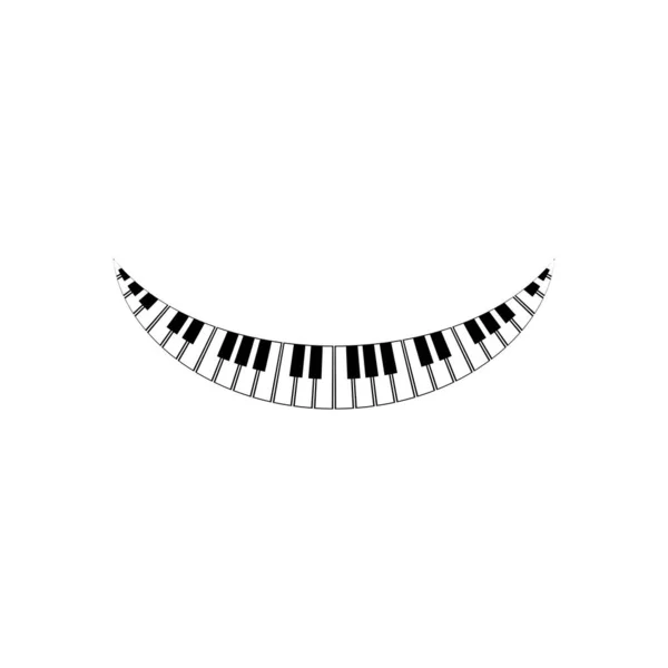 Piano Vettore Ilustrazione Modello Design Piatto — Vettoriale Stock