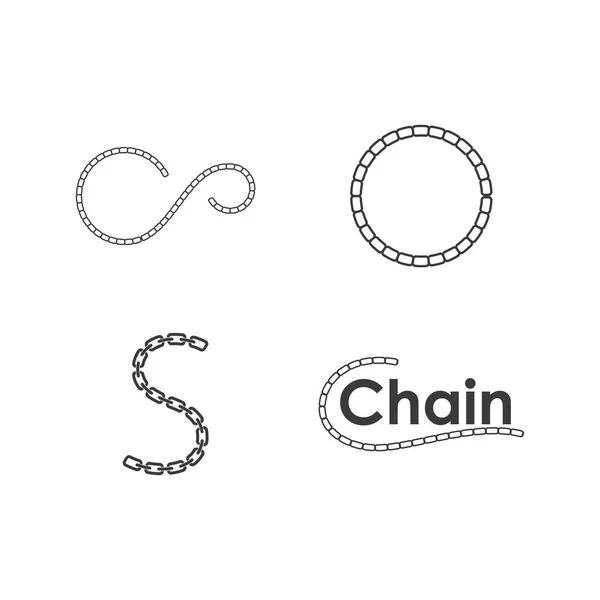 Chain Illustration Logo Vector Design — Stock Vector