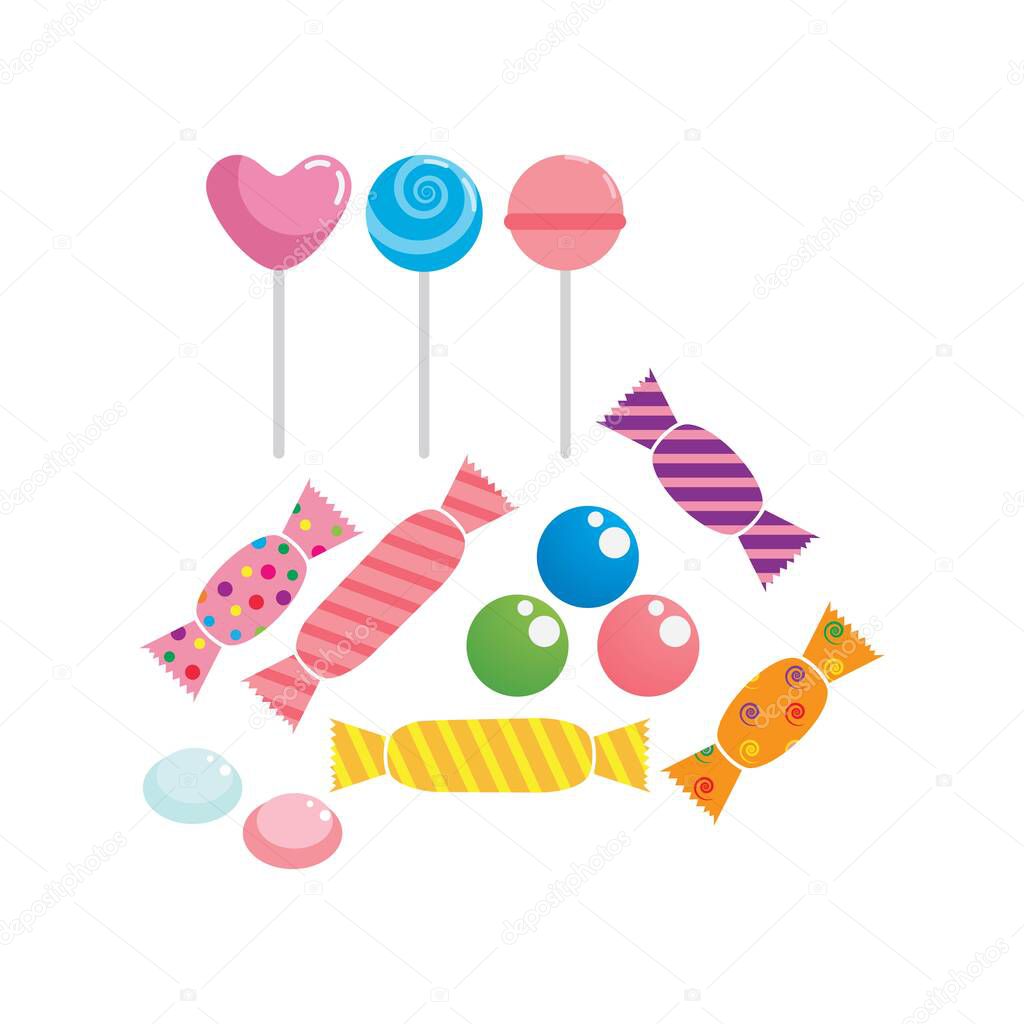 Sweet Candy icon illustration vector flat design