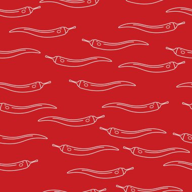 Red hot Chili background seamless illustration vector