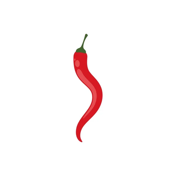 Plantilla Vector Logotipo Ilustración Chile Rojo Caliente — Vector de stock