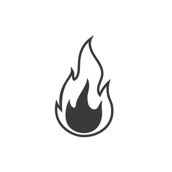 Fuego Llama Logo Vector Petróleo Gas Concepto Logotipo Energía — Archivo Imágenes Vectoriales
