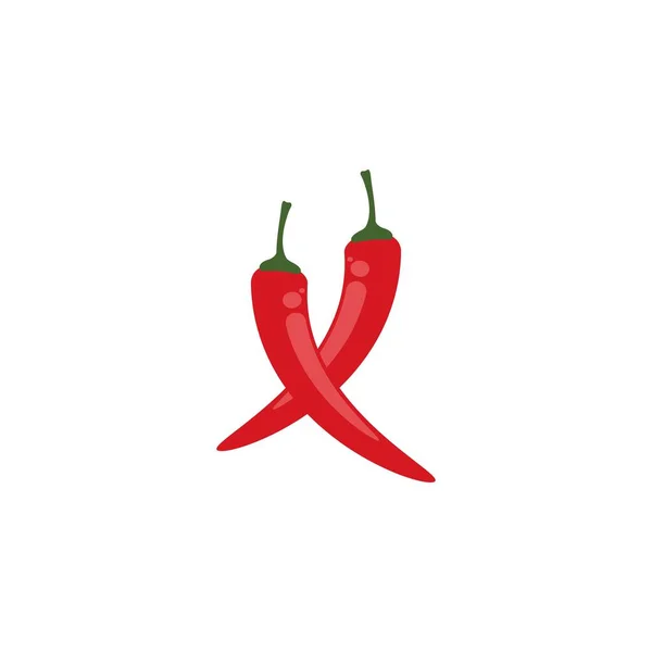 Red Hot Chili Illustration Logo Vector Template — Stok Vektör
