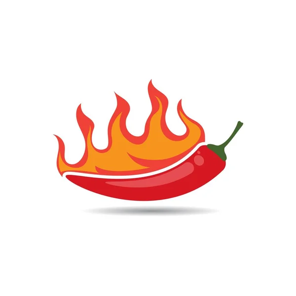 Red Hot Chili Illustration Logo Vector Template — стоковый вектор