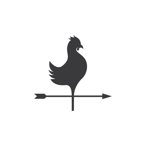 Rooster Arrow Icon Vector Flat Design — стоковый вектор