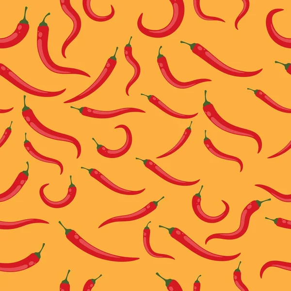 Red Hot Chili Background Seamless 일러스트 — 스톡 벡터