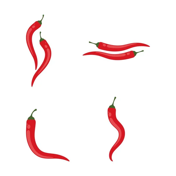 Red Hot Chili Illustration Logo Vector Template — Stock vektor