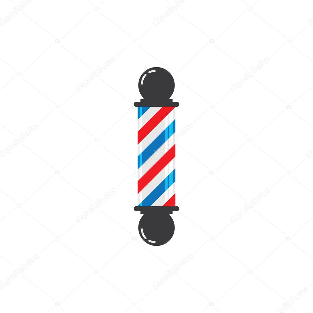 Barber pole logo ilustration vector template