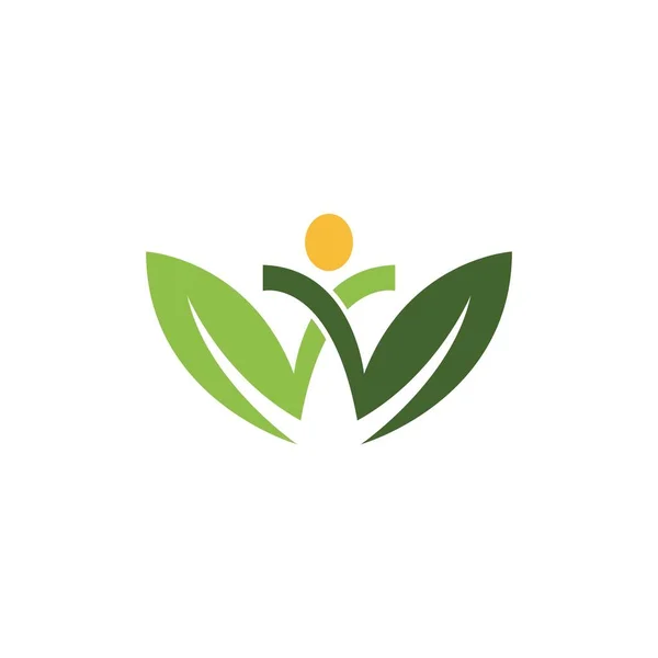 Healthy Life Mensen Logo Template Vector Ontwerp — Stockvector