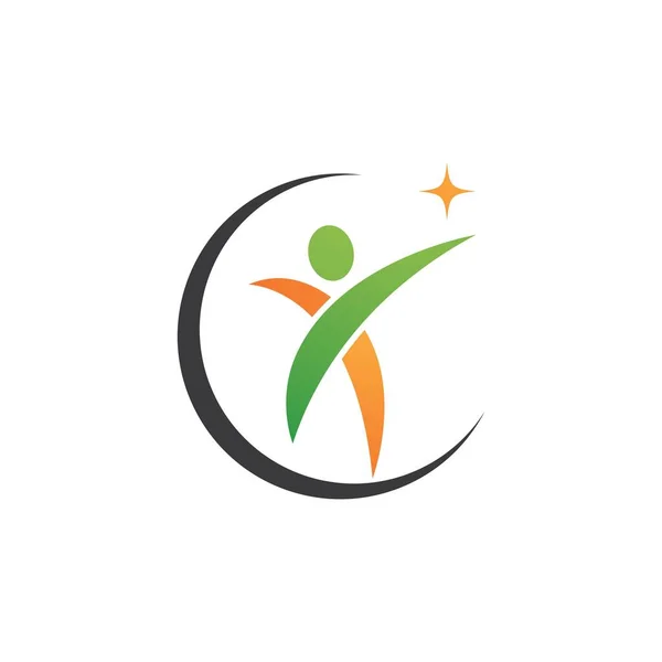 Healthy Life People Logo Template Vector Design — Stock Vector