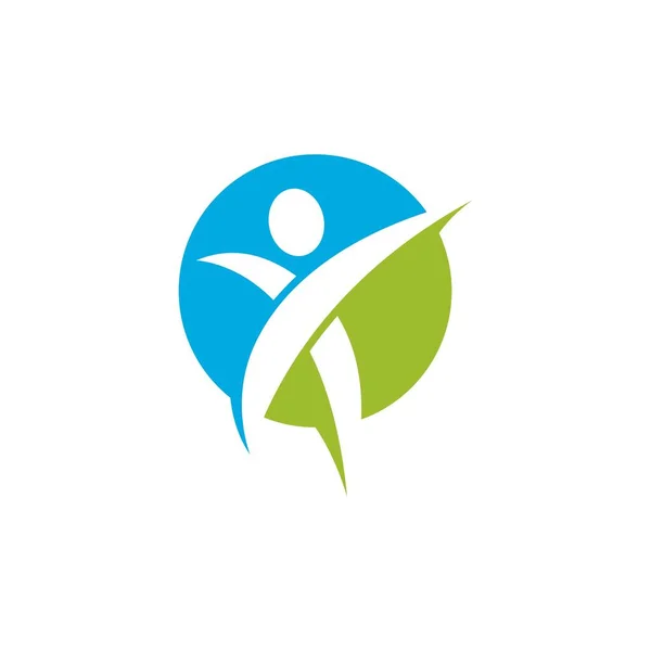 Healthy Life People Logo Template Vector Design — Stock Vector