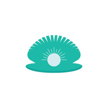 Kabuk logosu çizim vektörü düz tasarım