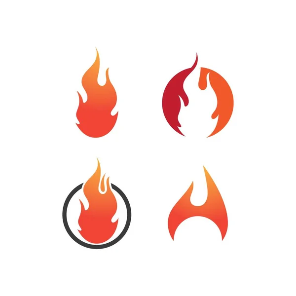 Požární Plamen Logo Vektor Olej Plyn Energie Logo Koncepce — Stockový vektor