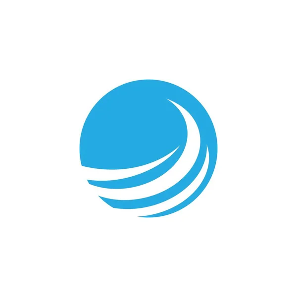 Wasser Welle Illustration Logo Vektor Design — Stockvektor