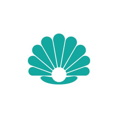 Kabuk logosu çizim vektörü düz tasarım