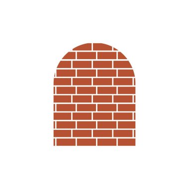 Tuğla duvar logo vektör ilüstrasyon tasarımı