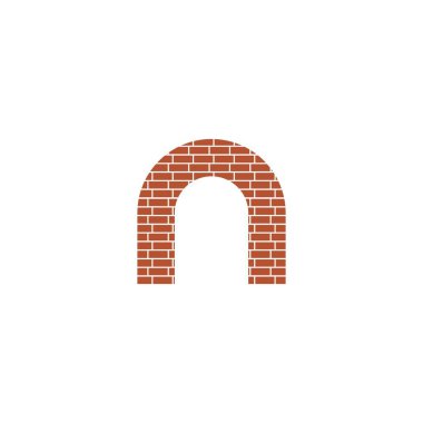 Tuğla köprü logo vektör ilüstrasyon tasarımı
