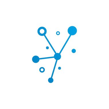 Molekül logo illüstrasyon vektör şablonu