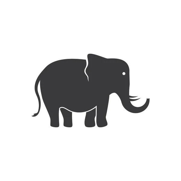 Elefante Logotipo Ilustração Vetor Design Plano — Vetor de Stock