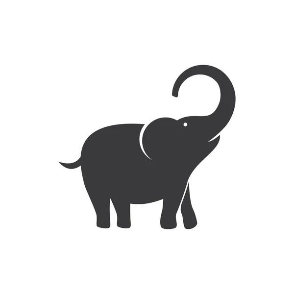 Векторная Плоская Конструкция Логотипа Слона — стоковый вектор