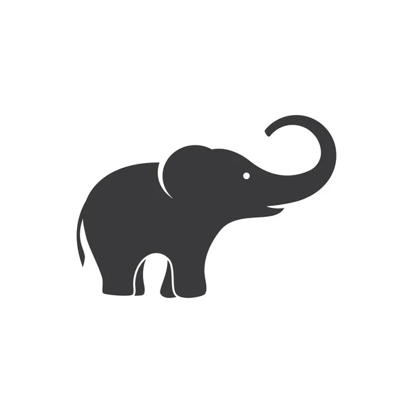 Векторная Плоская Конструкция Логотипа Слона — стоковый вектор