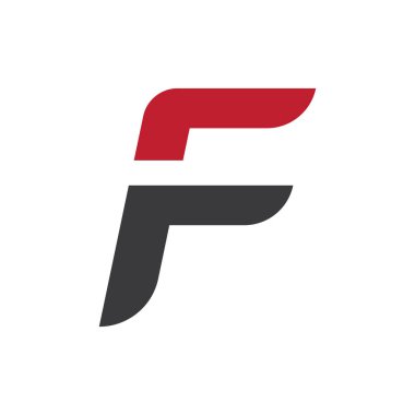 F ilk harf logo vektör tasarımı