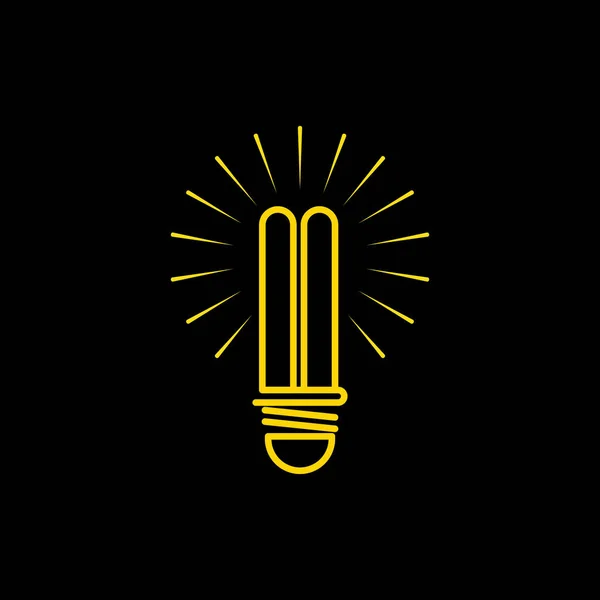 Technologie Ampoule Ilustration Logo Conception Vectorielle — Image vectorielle