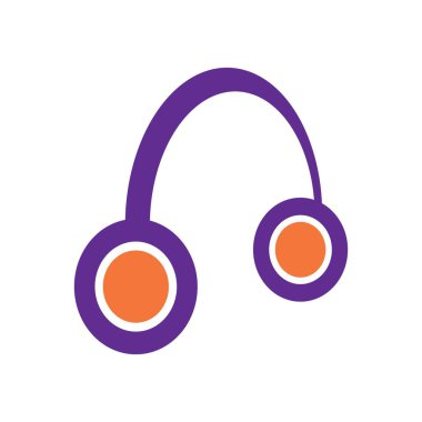Kulaklık logosu düz tasarım