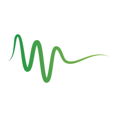 Ses dalgası müzik logosu vektör tasarımı