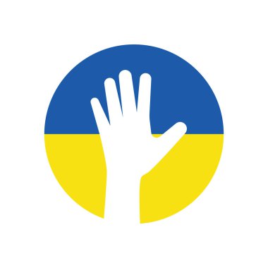 Ukaraine bayrağı savaşı durdurdu ukarine vektör düz tasarımını kurtardı