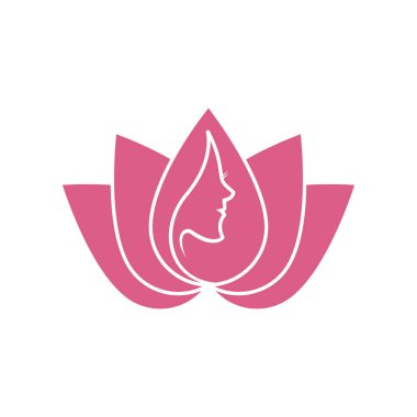 Güzelkadın yüz logo vektör şablonu