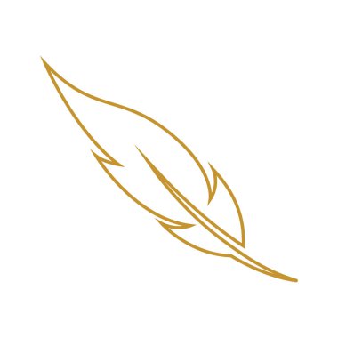 Tüy simgesi ilüstrasyon vektörü düz tasarım