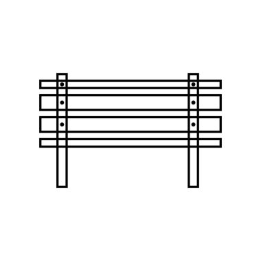Park bank ikonu vektör düz tasarımı