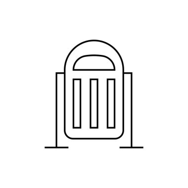 Çöp sepeti simgesi vektör ilustration tasarım