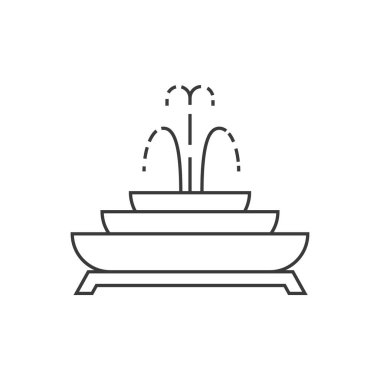 Şehir çeşme hattı simgesi vektör düz tasarımı