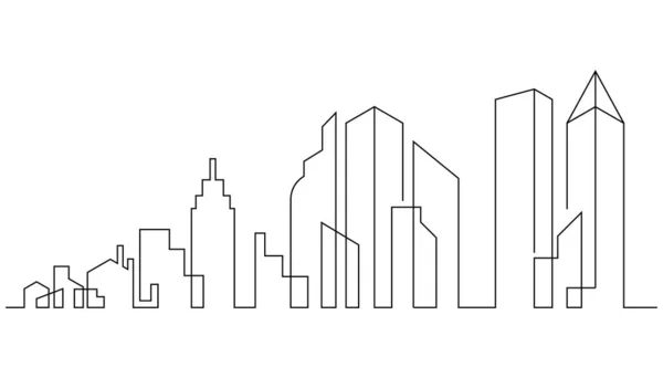 Skyline Van Stad Stad Silhouet Vector Illustratie Plat Ontwerp — Stockvector