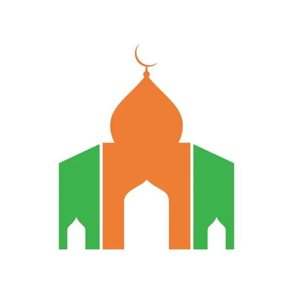 Исламские Обои Мечеть Иконка Векторный Шаблон — стоковый вектор