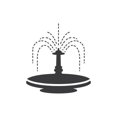 Şehir çeşme hattı simgesi vektör düz tasarımı