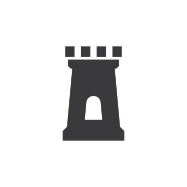 Castle ilüstrasyon logo vektör şablonu 