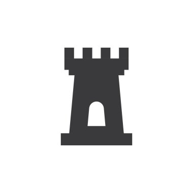 Castle ilüstrasyon logo vektör şablonu 