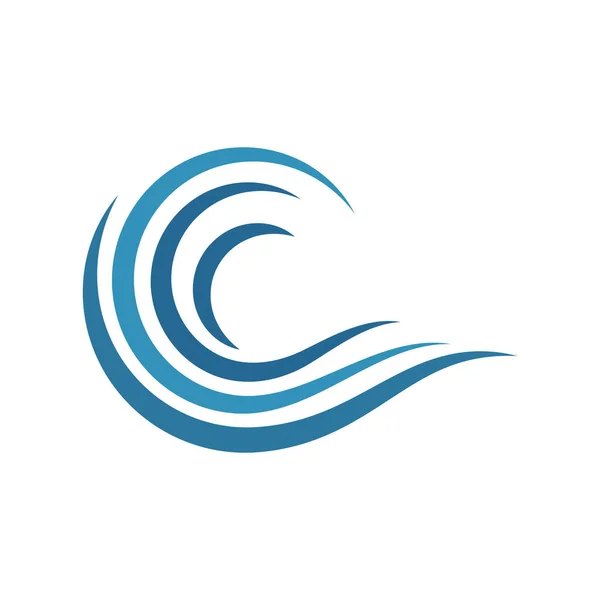 Progettazione Vettoriale Del Logo Illustrazione Dell Onda Dell Acqua — Vettoriale Stock