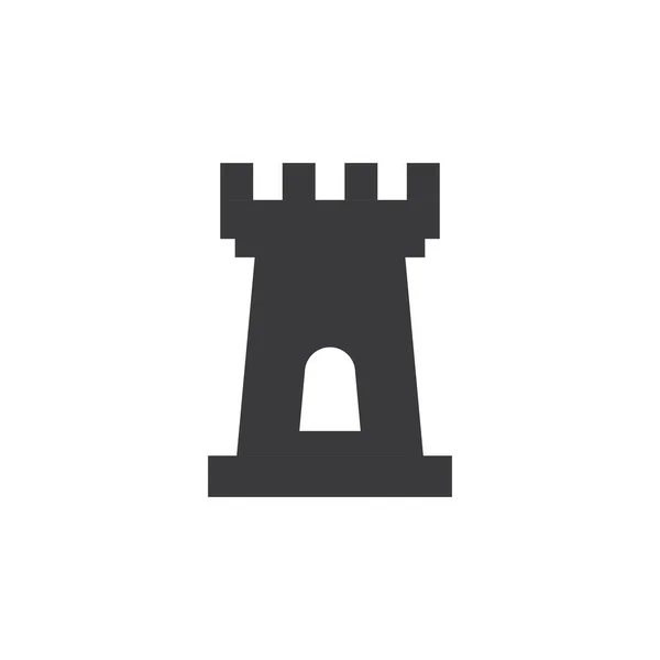 Castle Ilustration Logotyp Vektor Mall — Stock vektor